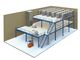 3 niveaus Industriële Mezzanine Vloeren, de Blauwe/Oranje Systemen van de Platformopslag